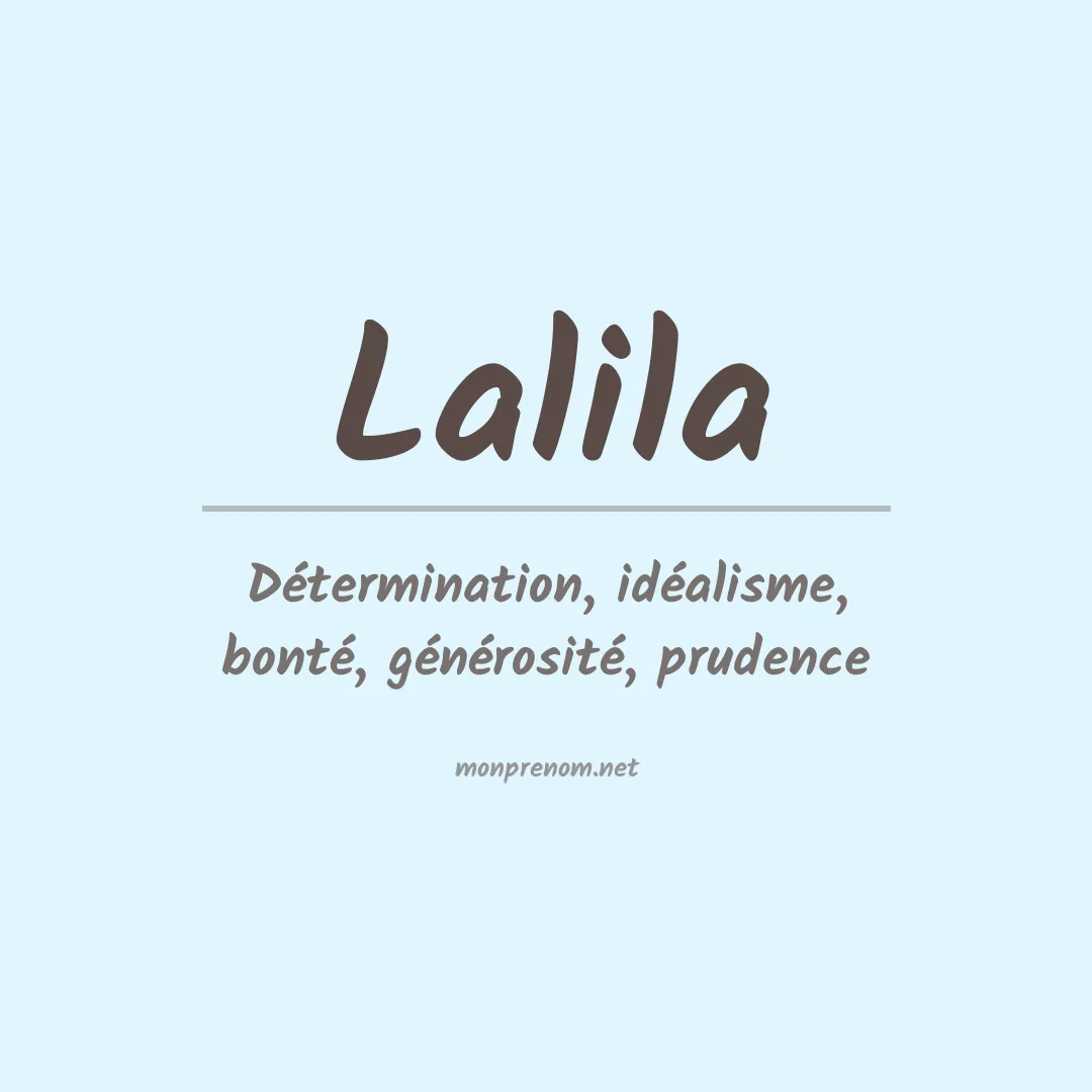 Signification du prénom Lalila
