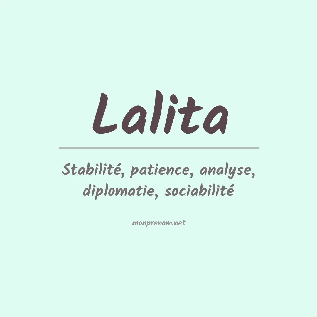 Prénom Lalita