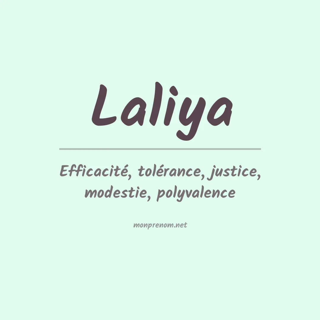 Signification du prénom Laliya