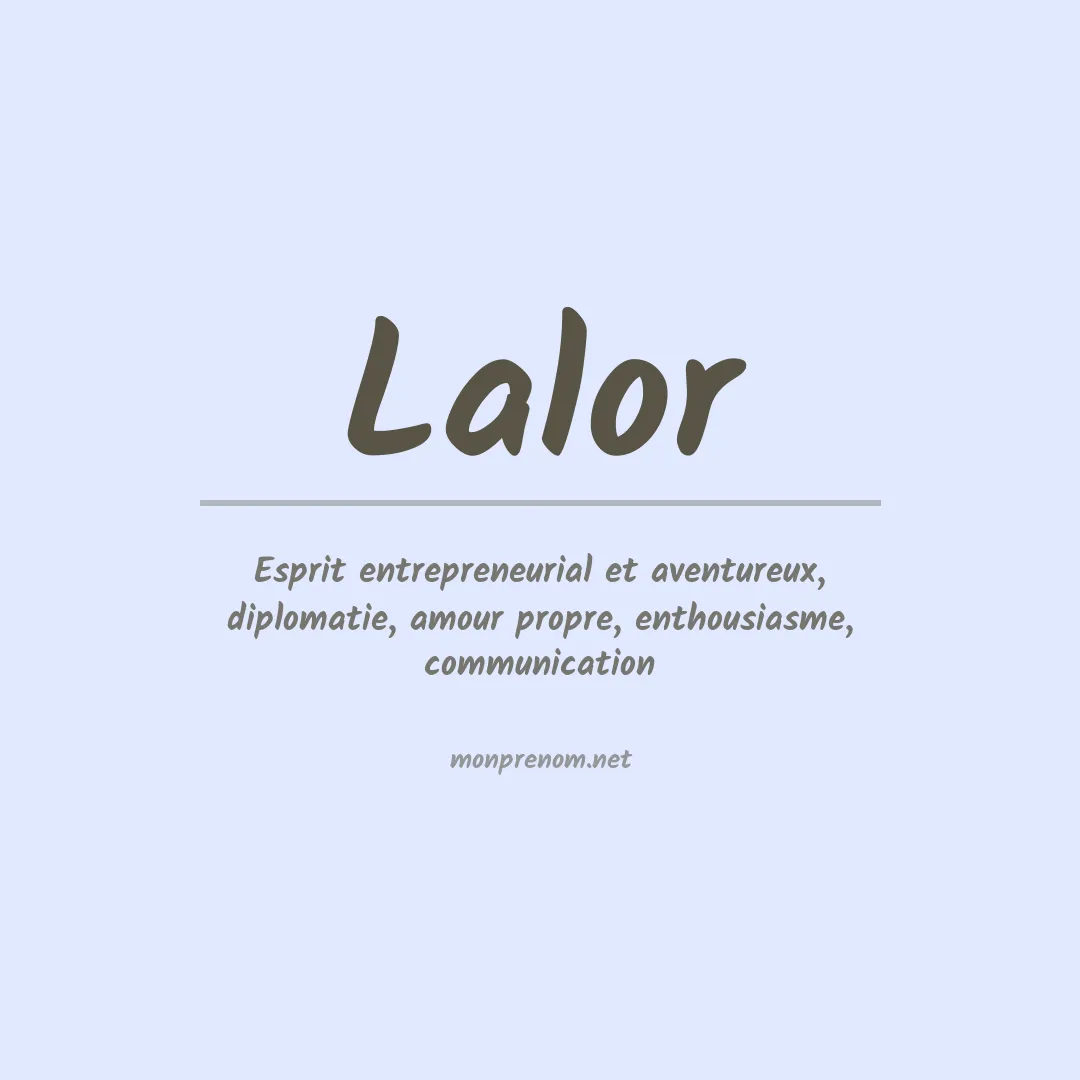 Prénom Lalor