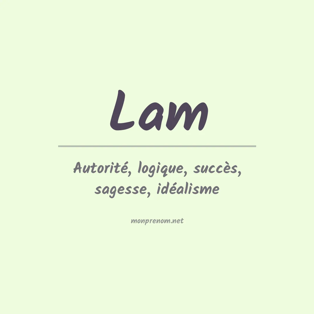 Prénom Lam