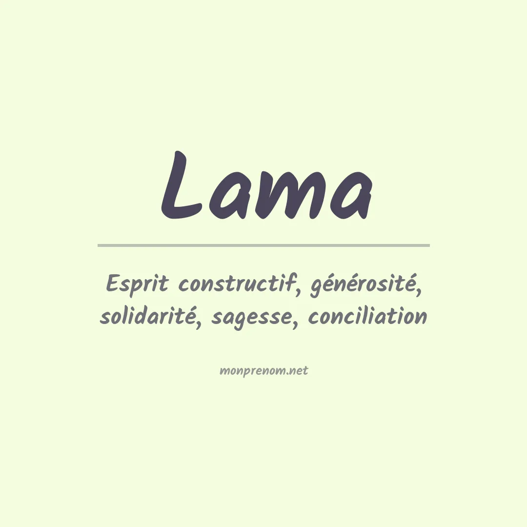 Prénom Lama