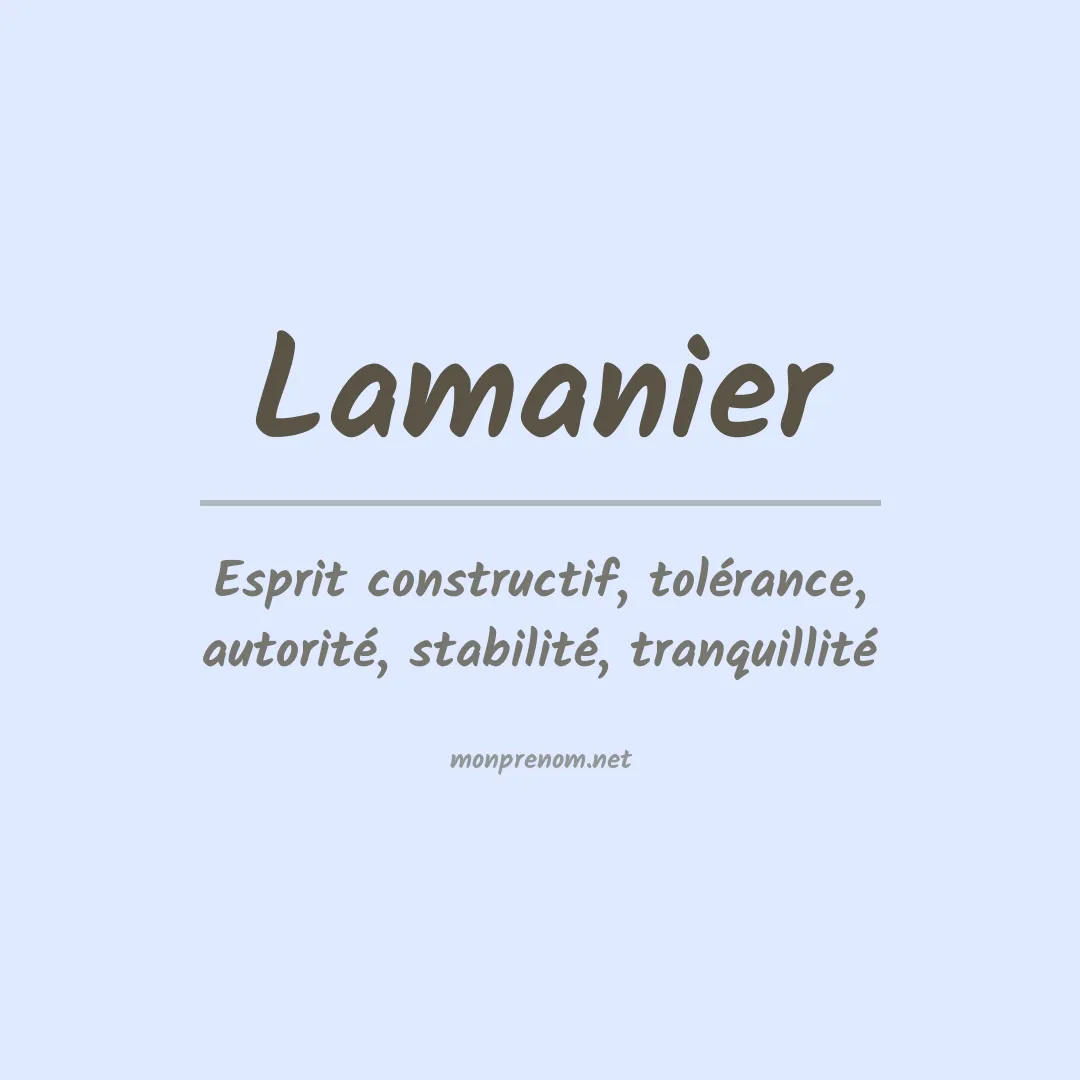Signification du prénom Lamanier