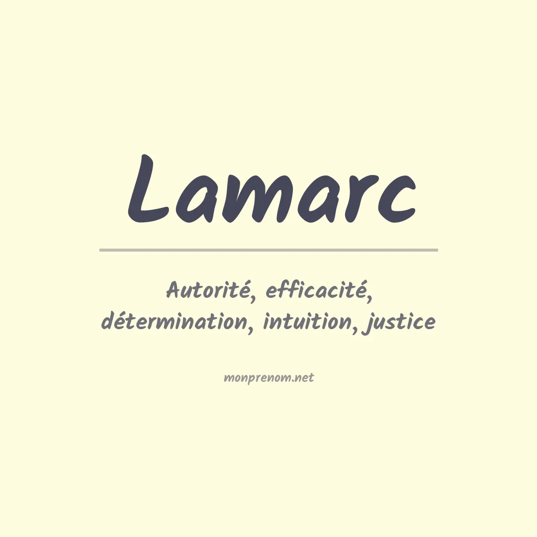 Signification du prénom Lamarc