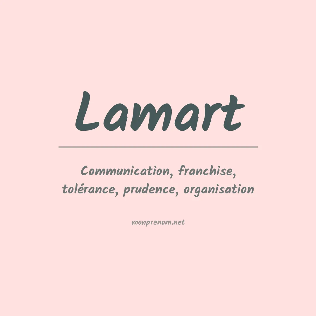 Signification du prénom Lamart
