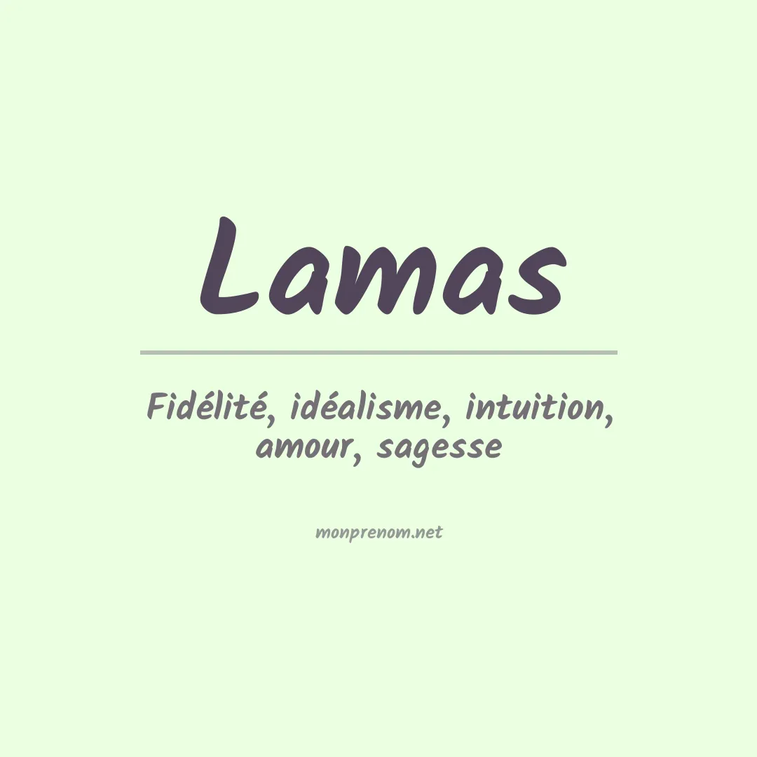 Prénom Lamas