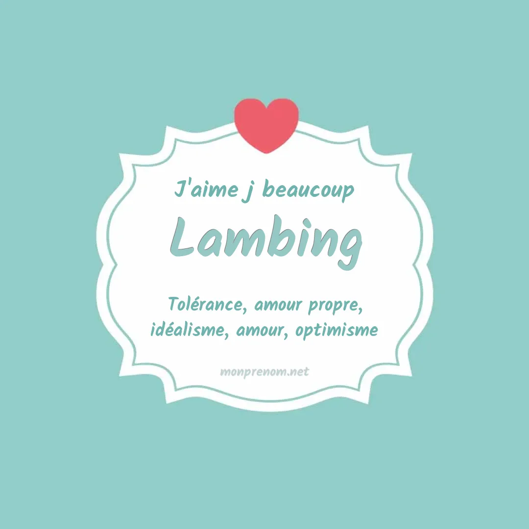 J'aime beaucoup Lambing