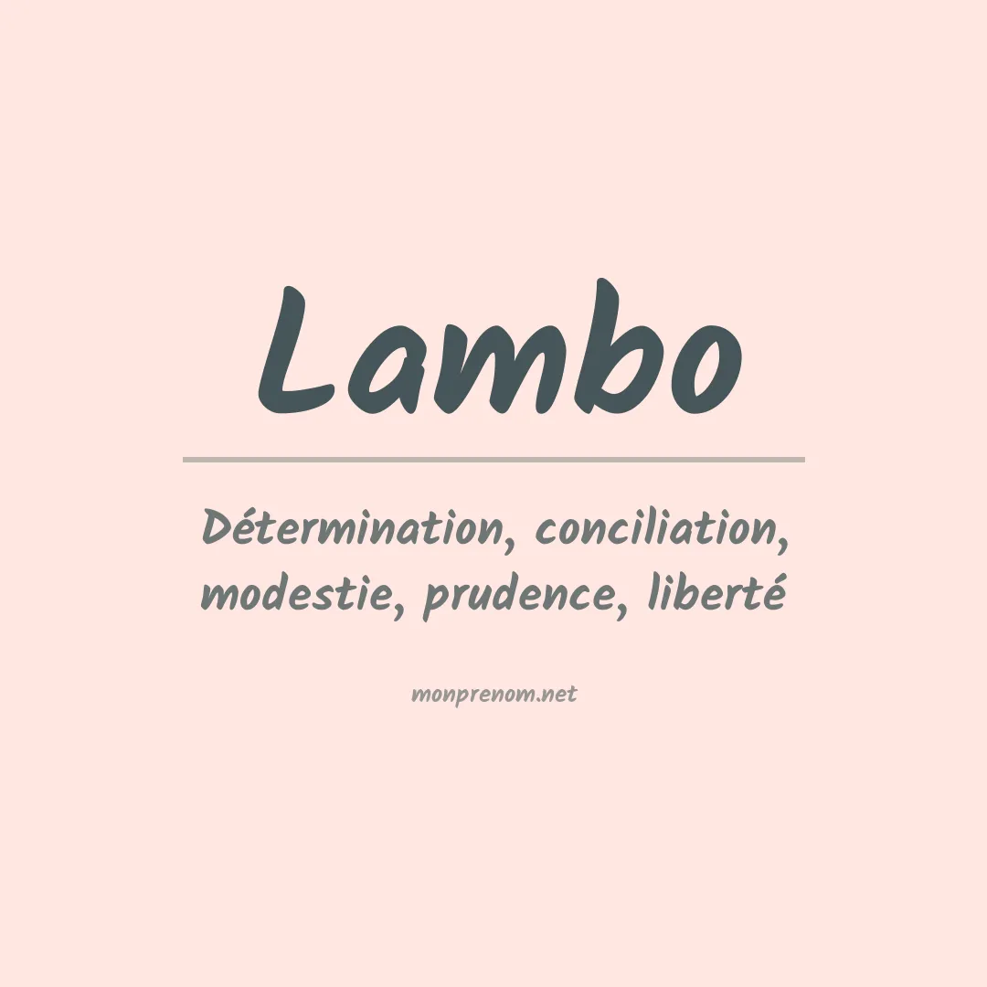 Prénom Lambo