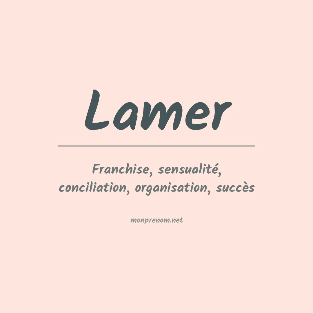 Prénom Lamer