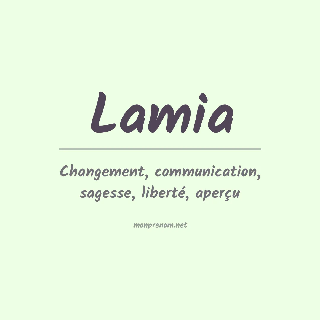 Prénom Lamia