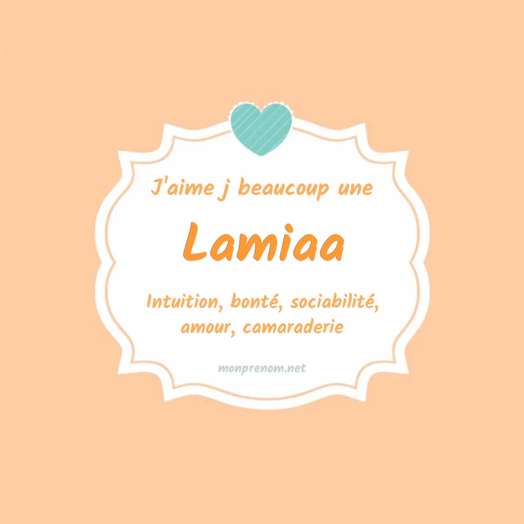 J'aime beaucoup Lamiaa