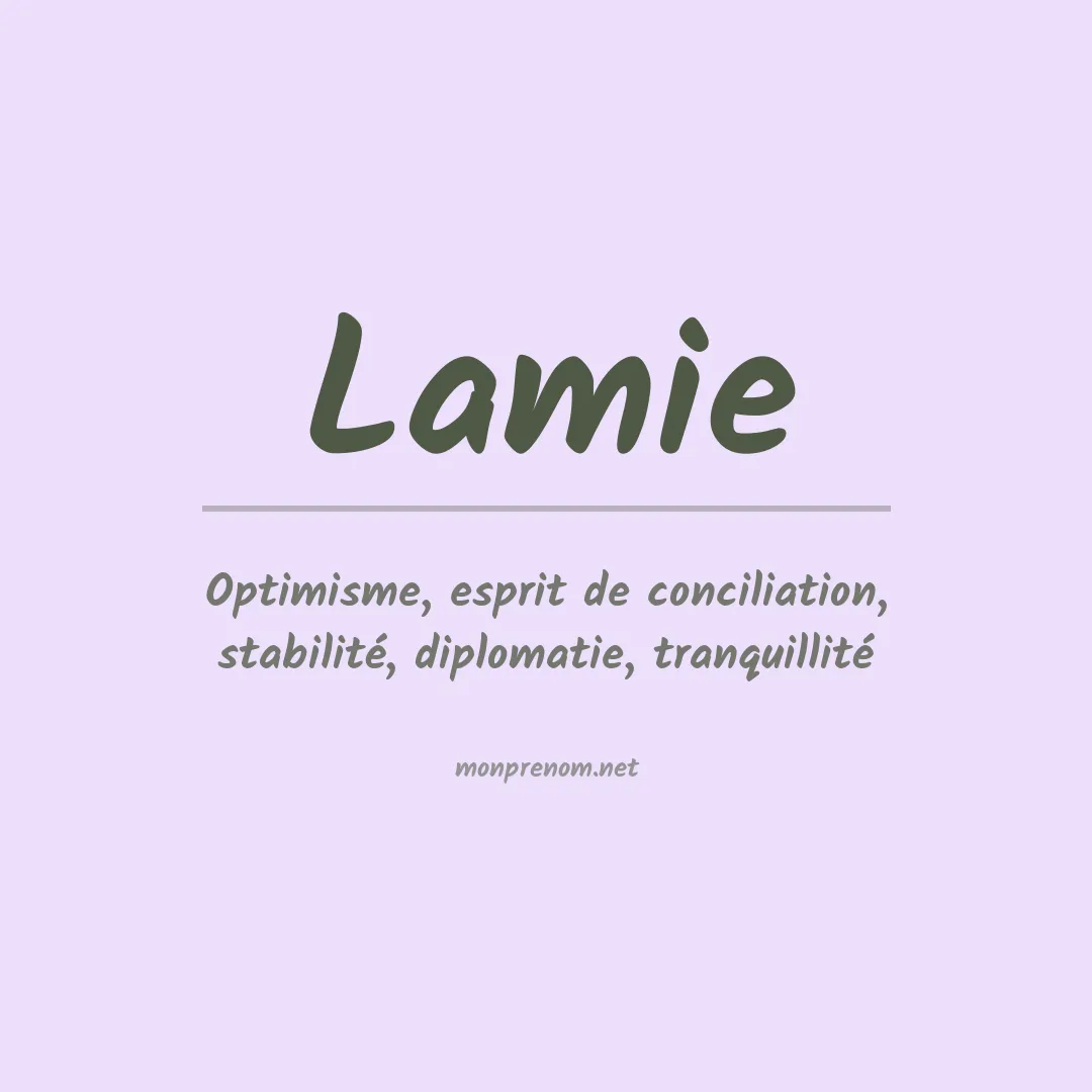 Prénom Lamie