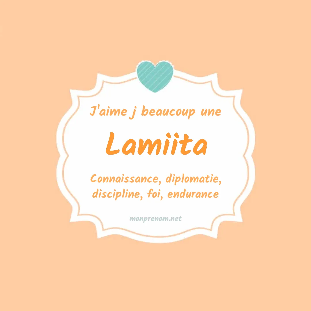 J'aime beaucoup Lamiita