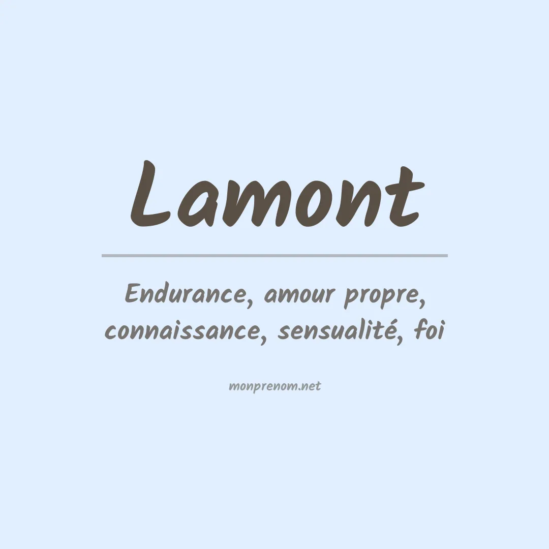 Prénom Lamont