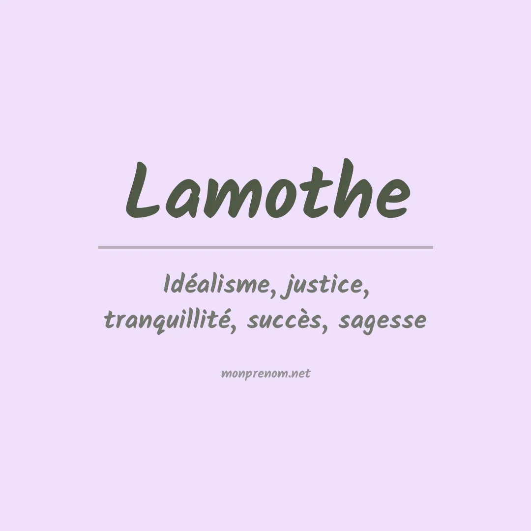 Prénom Lamothe