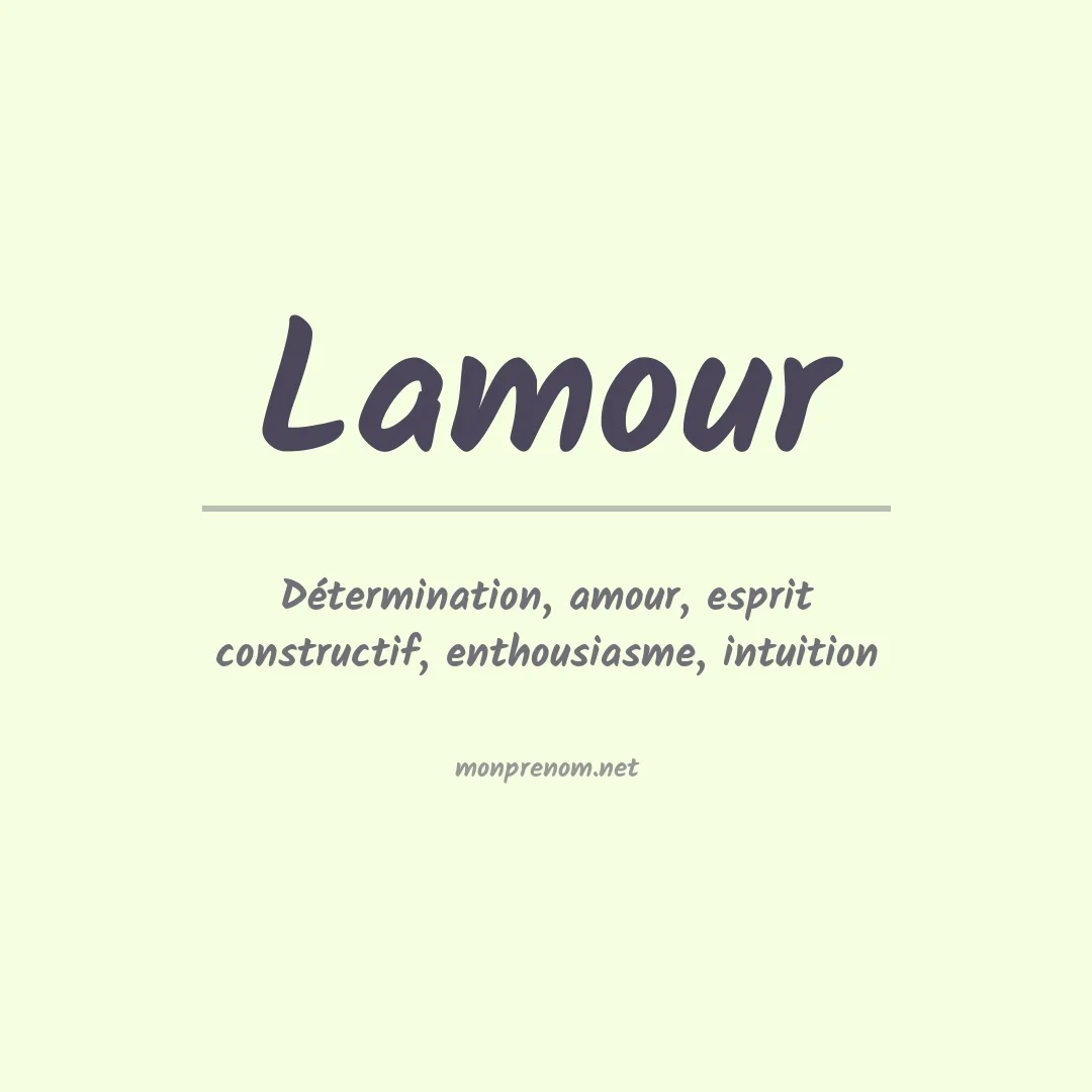 Prénom Lamour