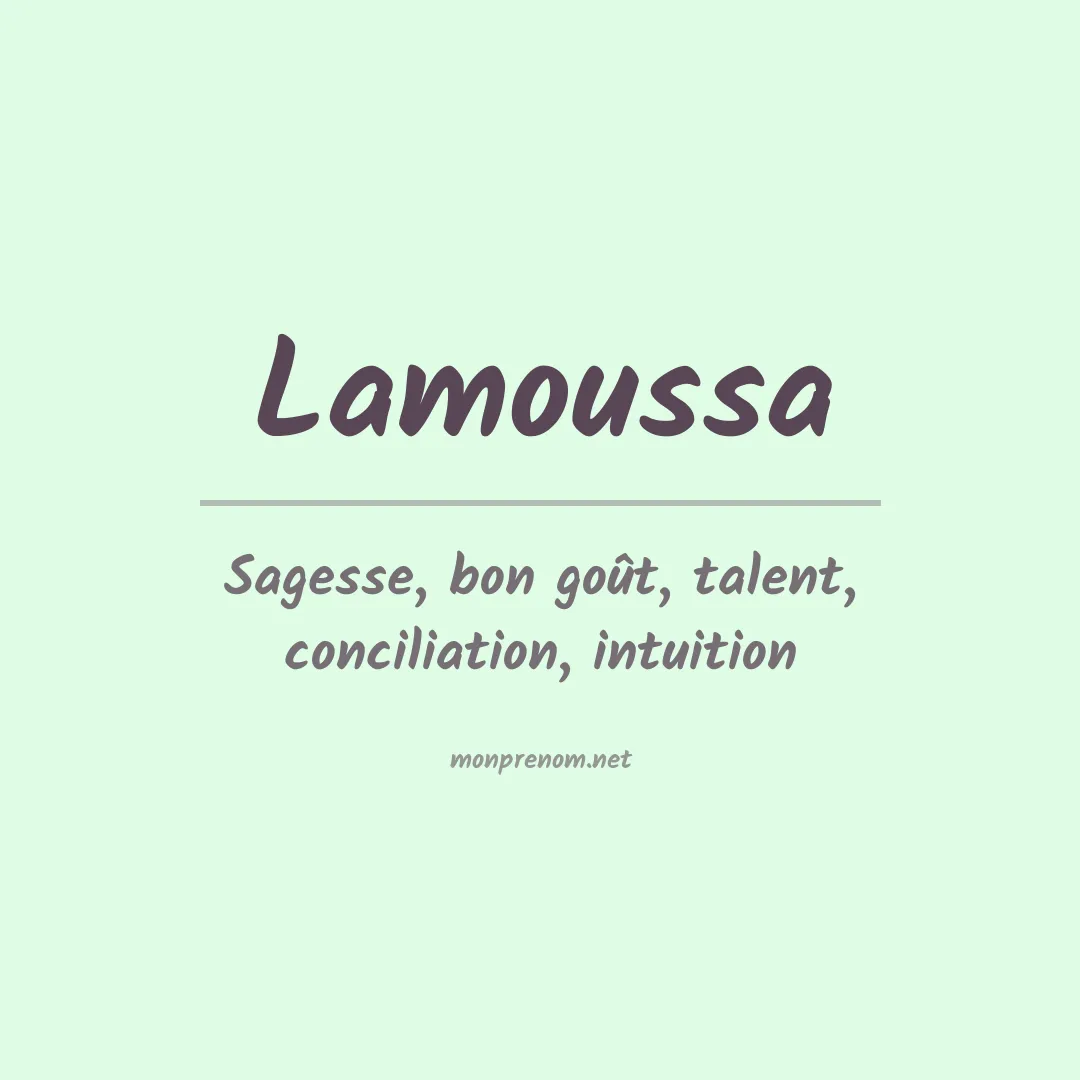 Signification du prénom Lamoussa