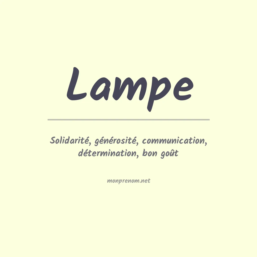 Prénom Lampe
