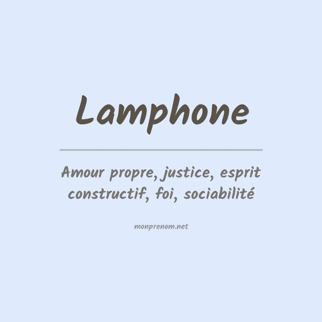 Signification du prénom Lamphone