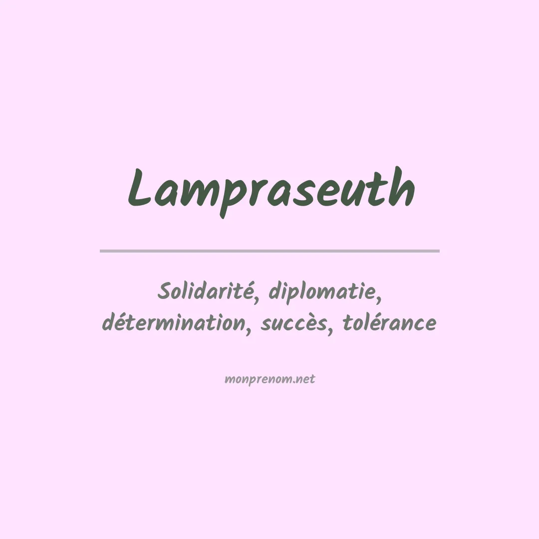 Signification du prénom Lampraseuth