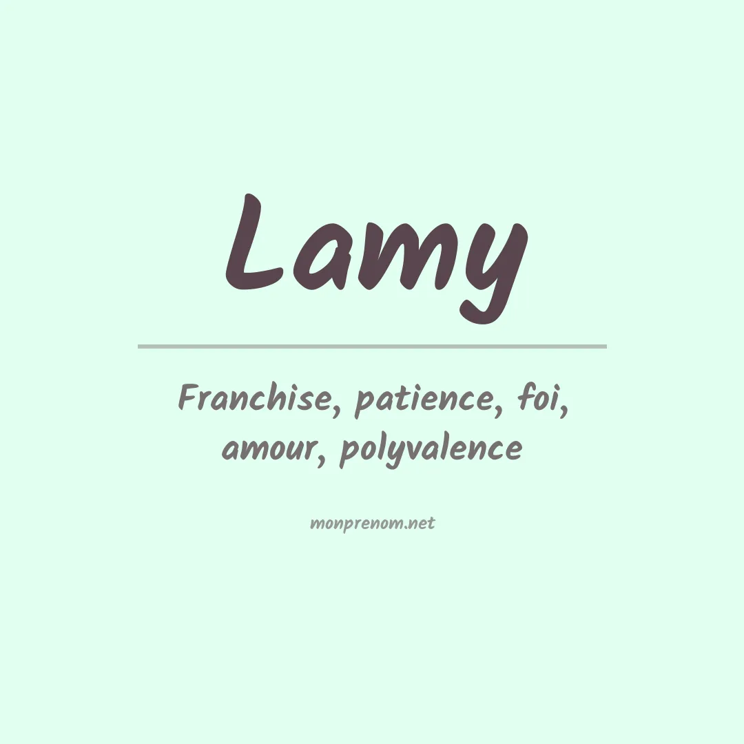 Prénom Lamy
