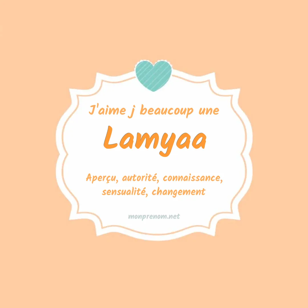 J'aime beaucoup Lamyaa