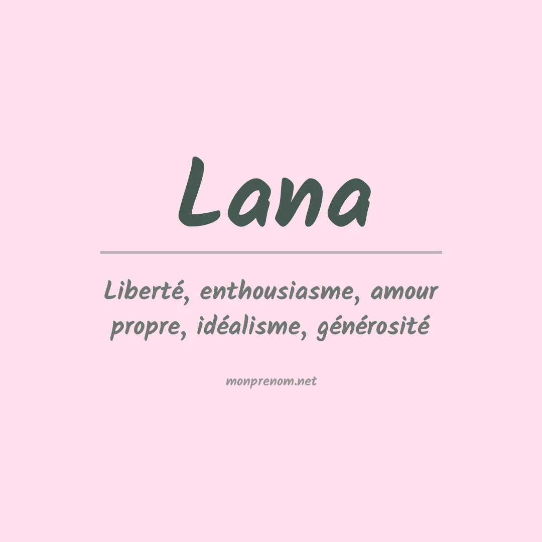 Prénom Lana