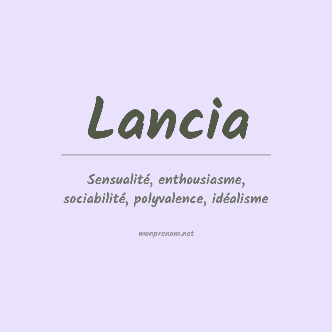 Prénom Lancia