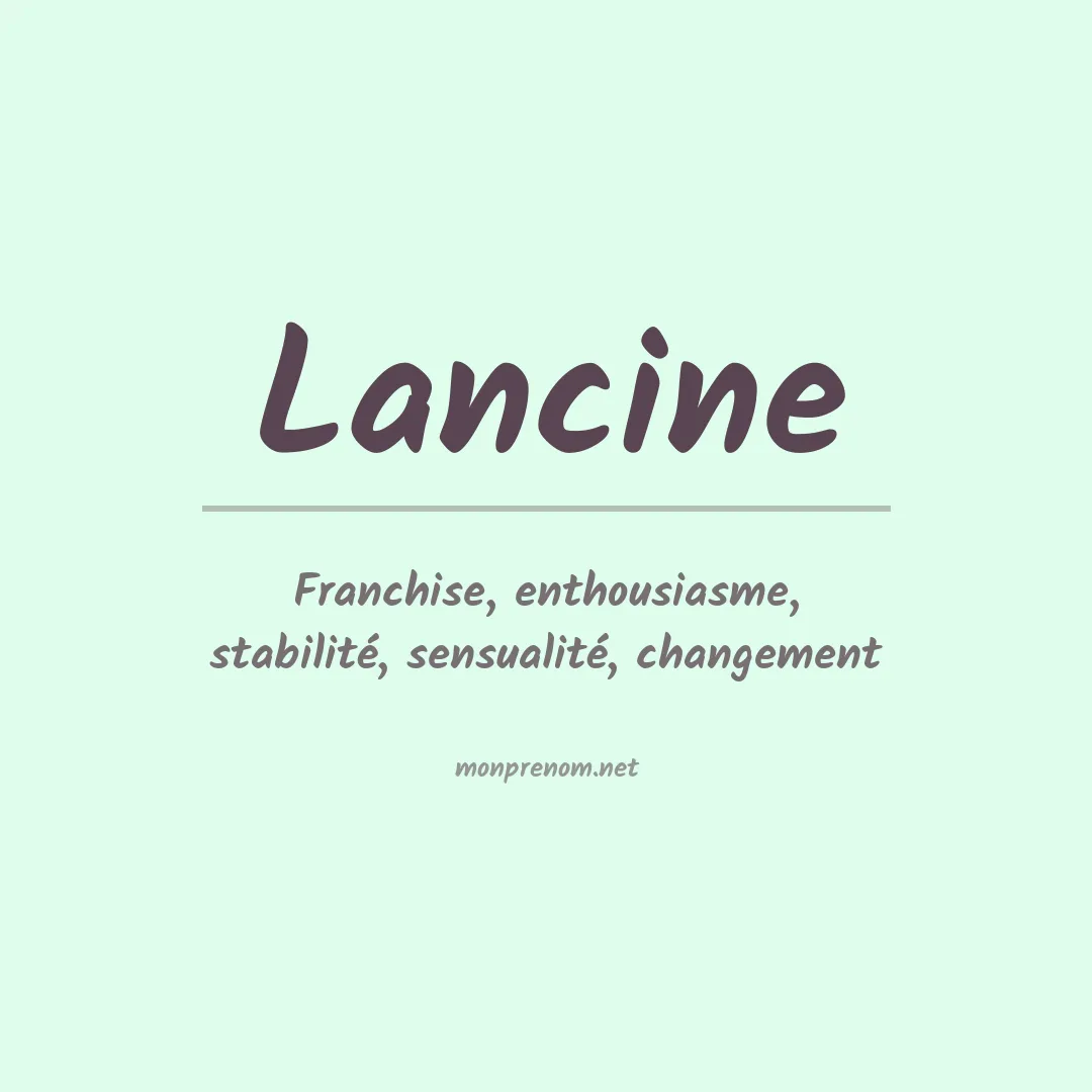 Signification du prénom Lancine
