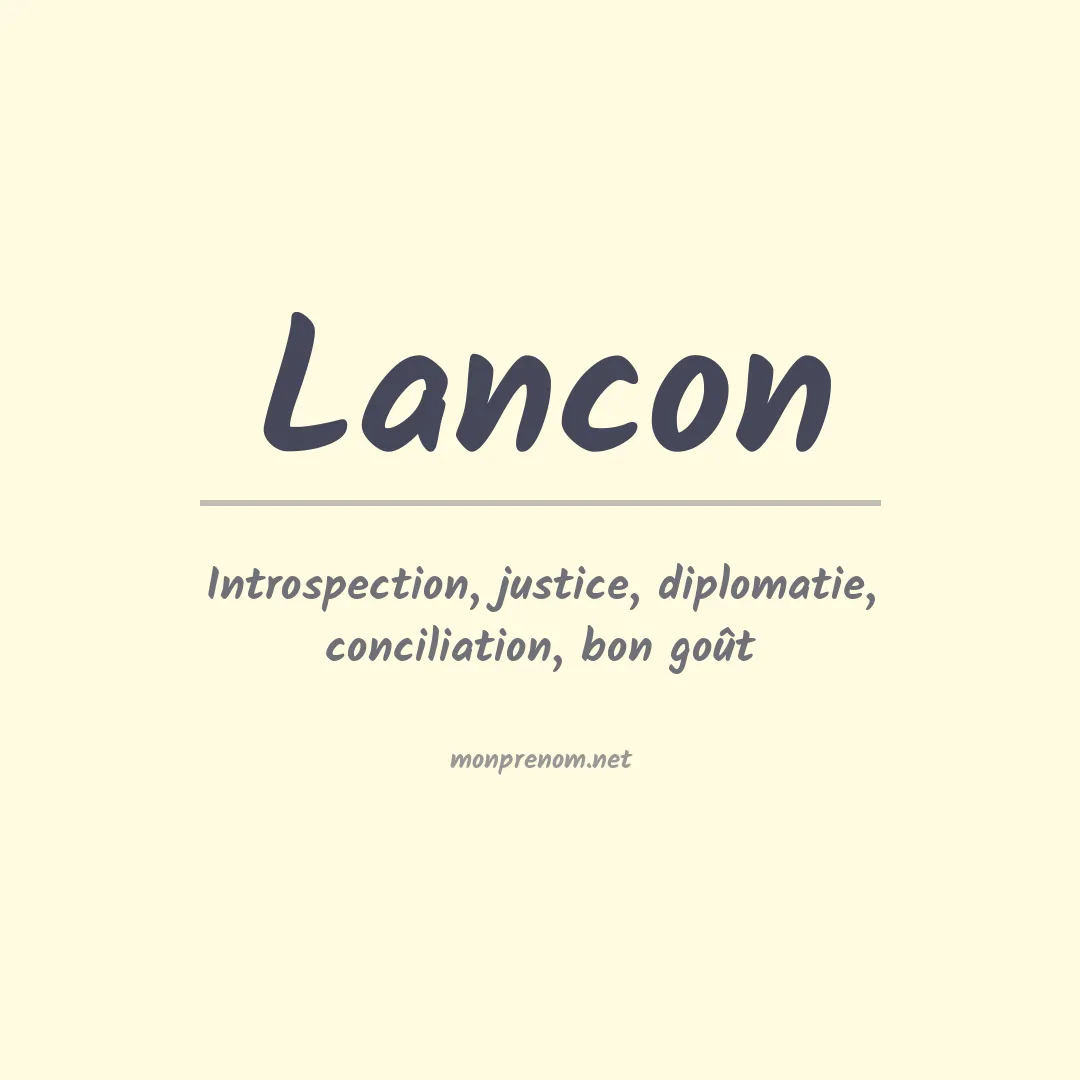 Prénom Lancon