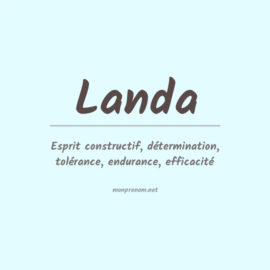 Prénom Landa