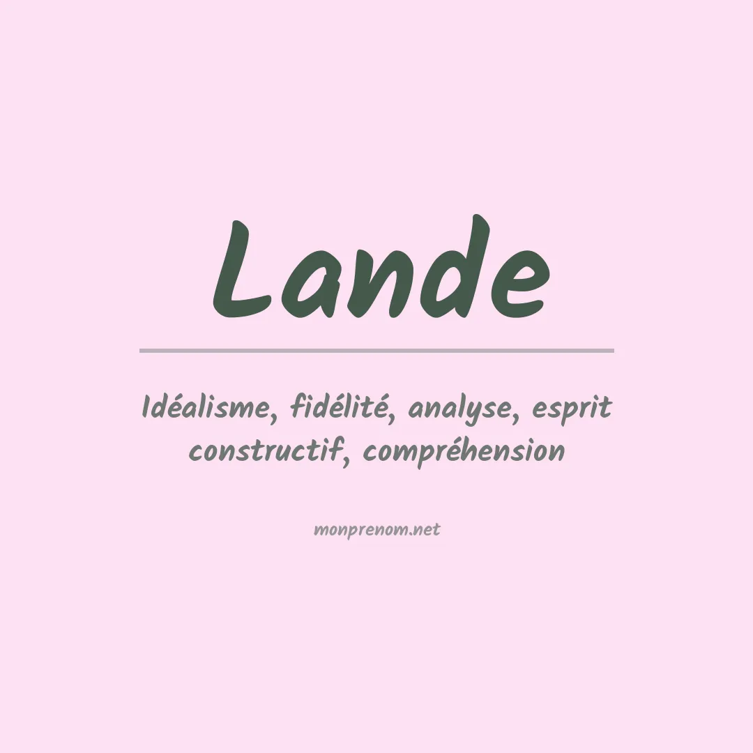 Prénom Lande