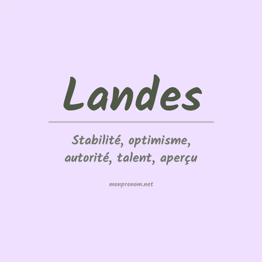 Prénom Landes