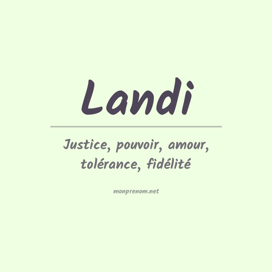 Prénom Landi