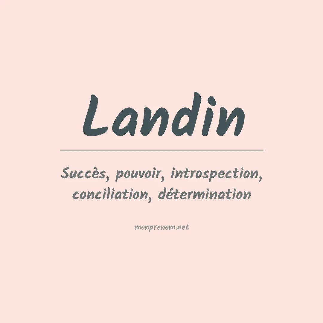 Prénom Landin