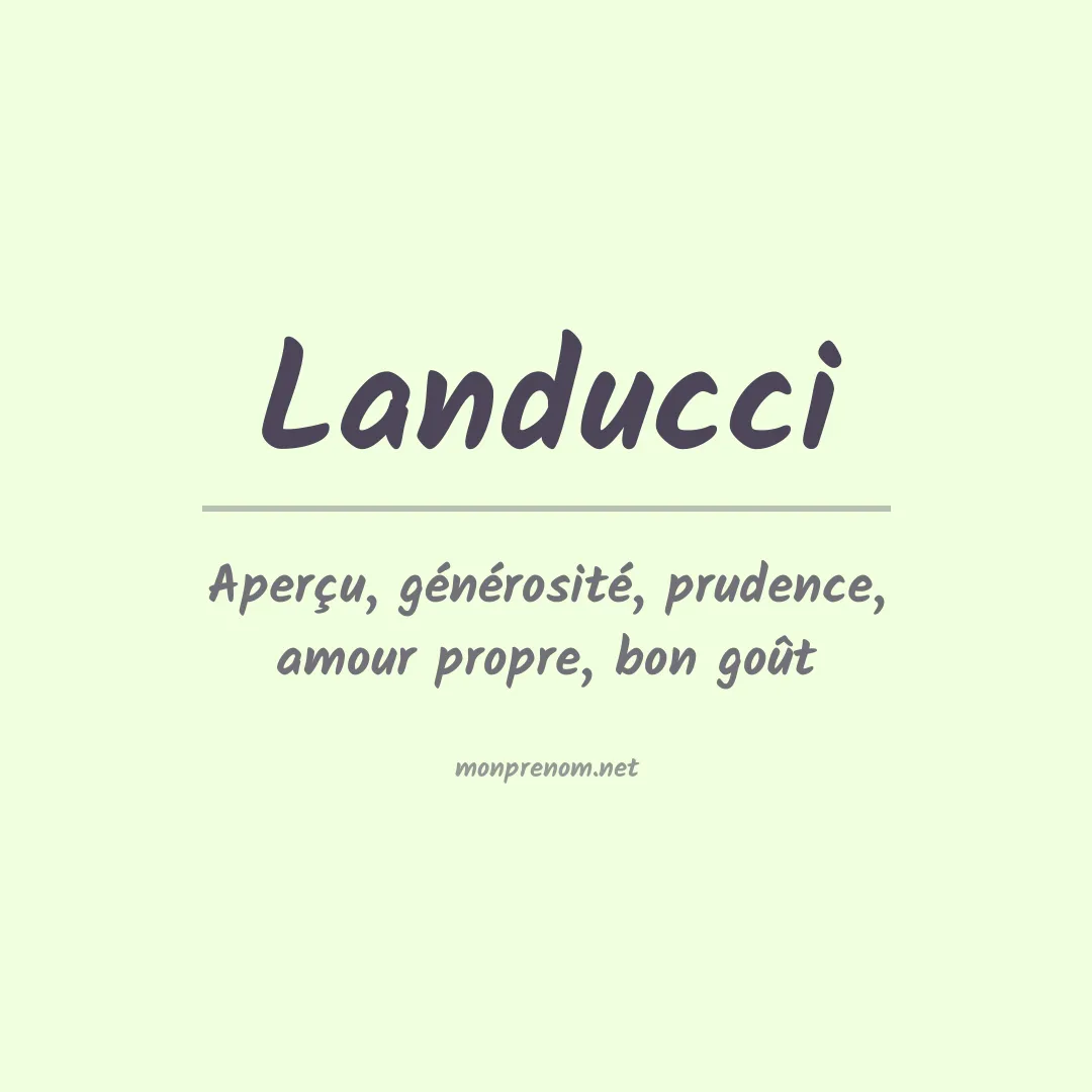 Prénom Landucci