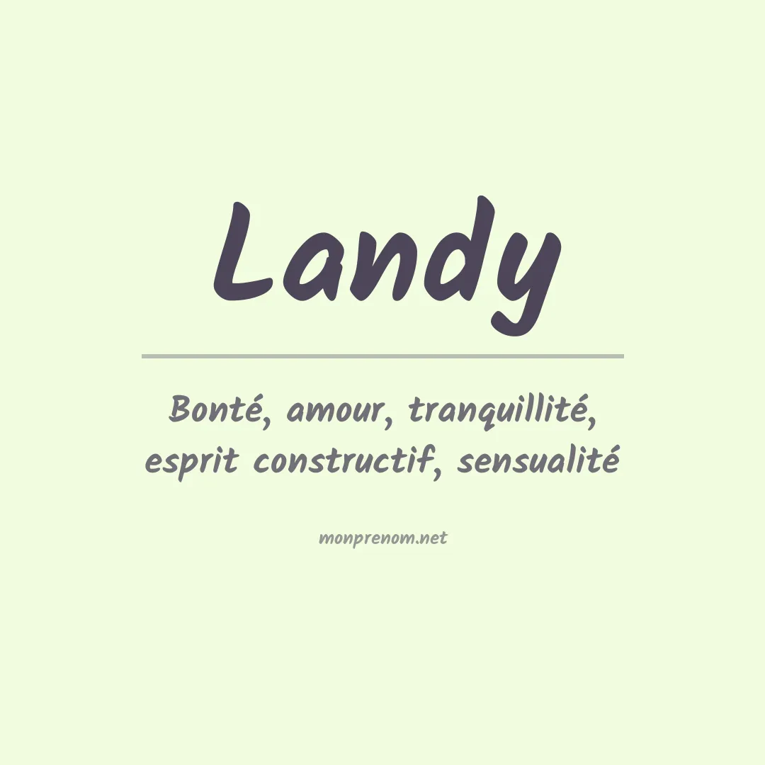 Prénom Landy