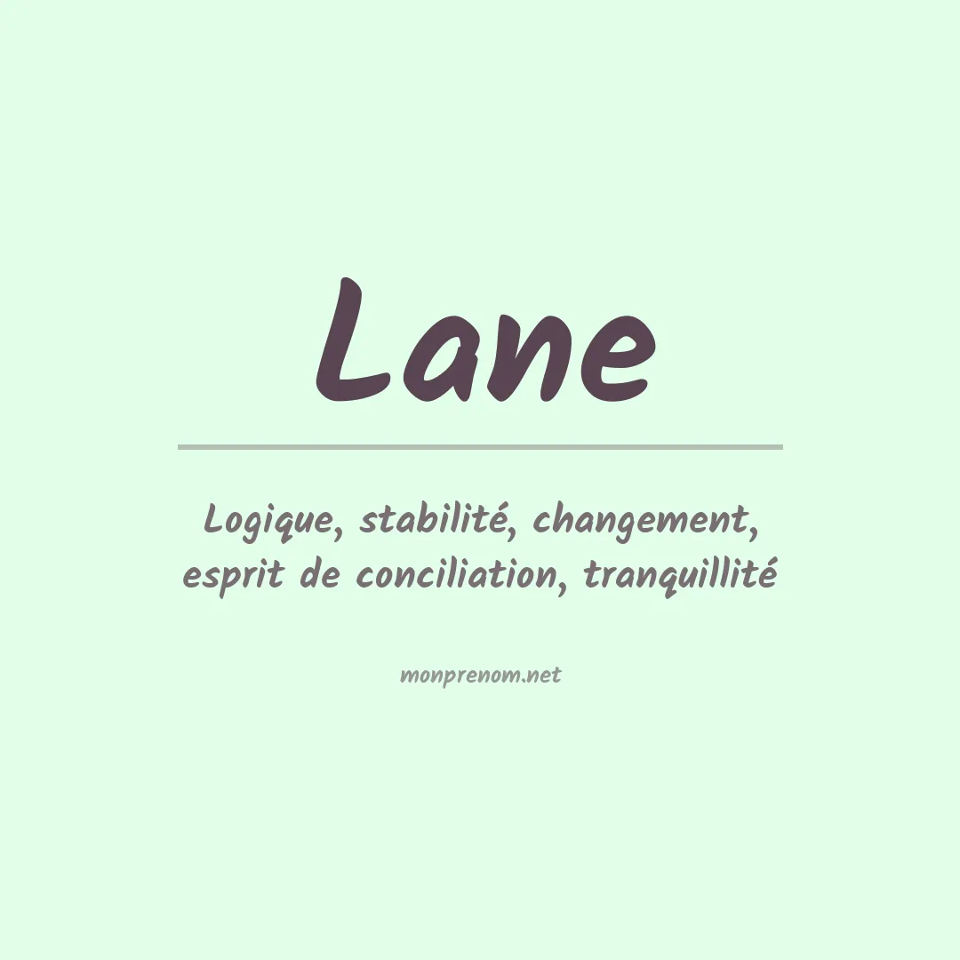 Prénom Lane