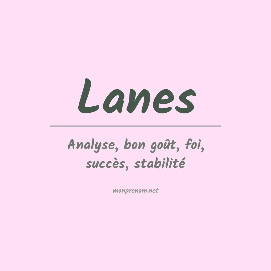Prénom Lanes