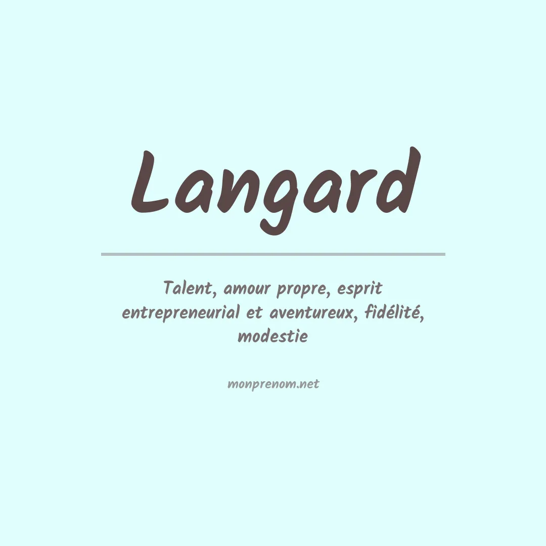 Signification du prénom Langard