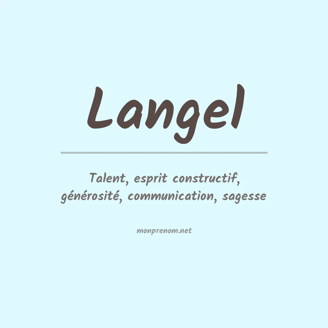 Prénom Langel