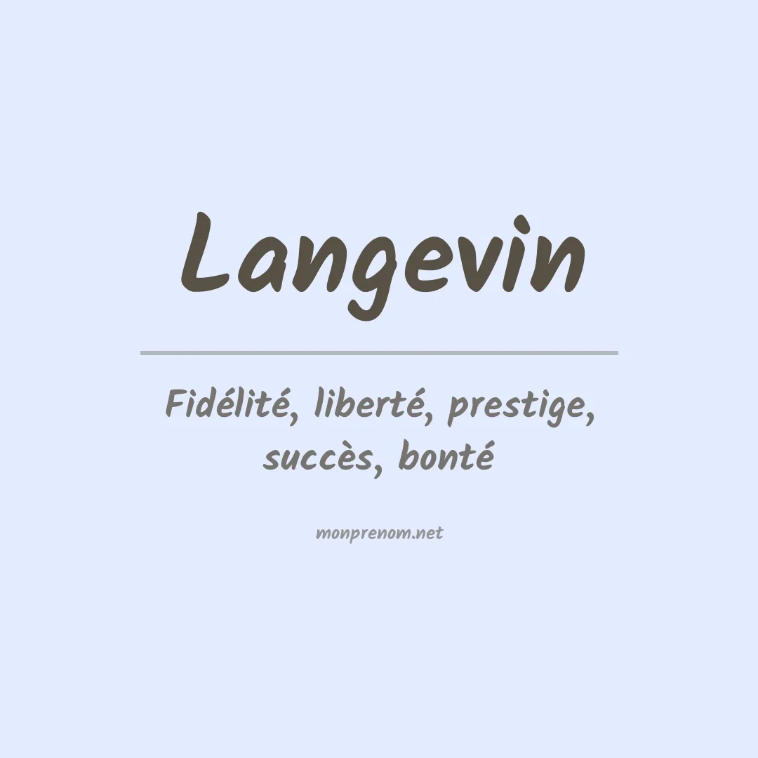 Prénom Langevin