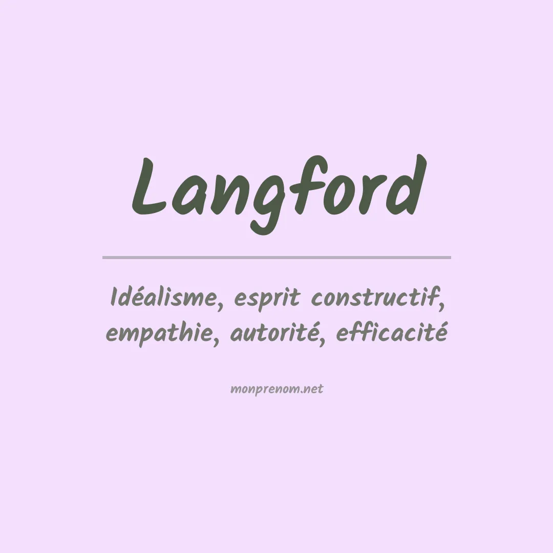 Prénom Langford
