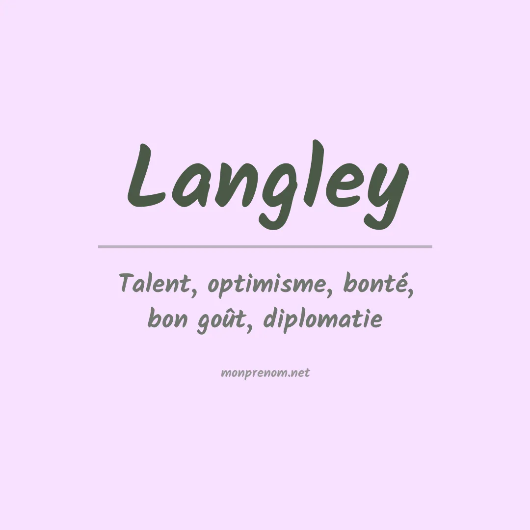 Prénom Langley