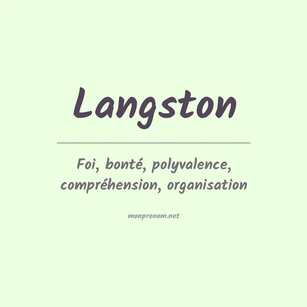 Prénom Langston