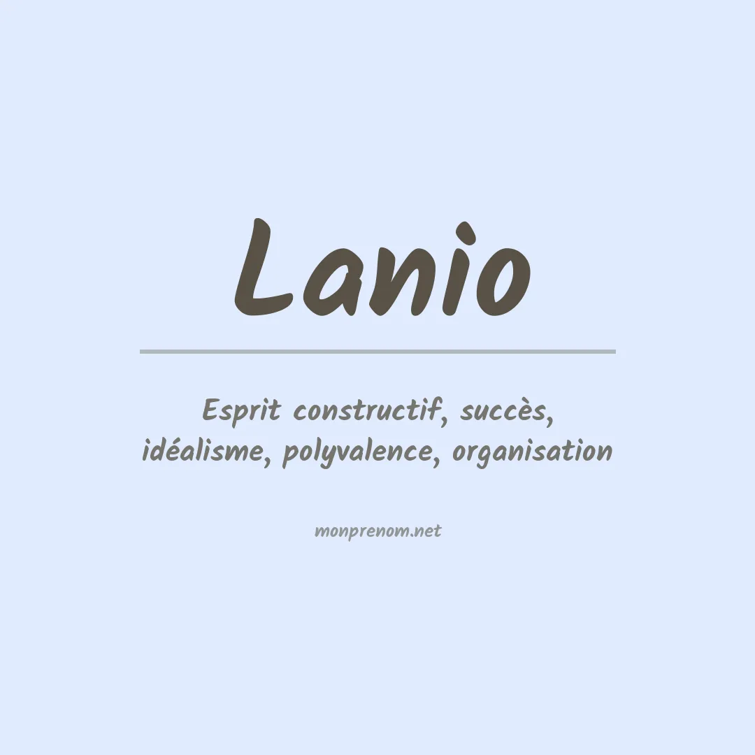 Signification du prénom Lanio