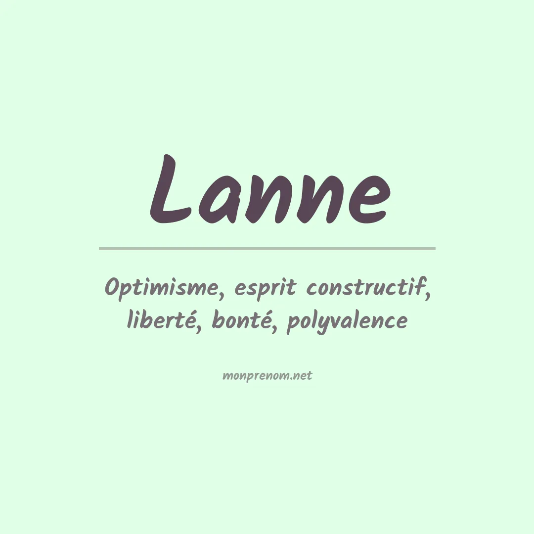 Prénom Lanne