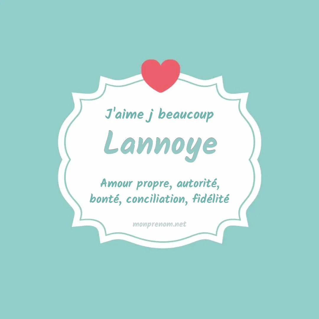 J'aime beaucoup Lannoye
