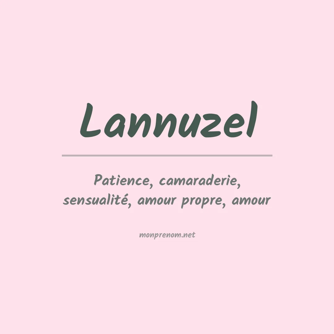 Signification du prénom Lannuzel