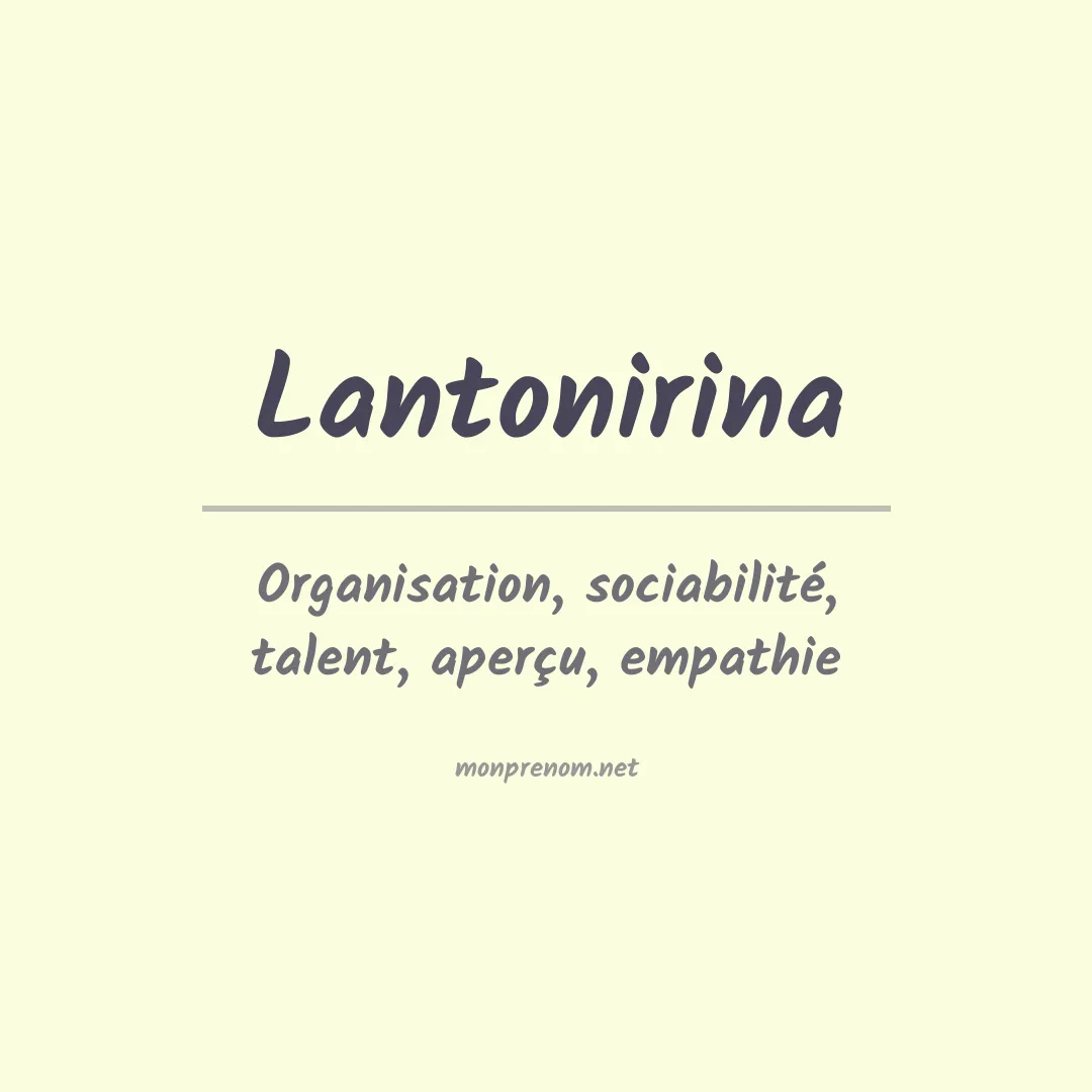 Prénom Lantonirina